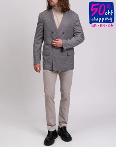 RRP€634 BAND OF OUTSIDERS Wool Blazer Jacket IT48 US38 M Windowpane Collared - Picture 1 of 8