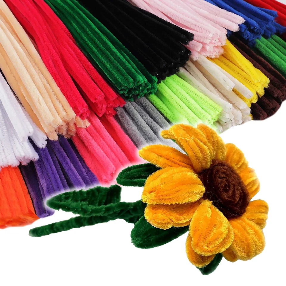 Pfeifenreiniger 20er Chenille-Draht 6mm, Länge 30cm, 28 Farben wählbar - Bild 1 von 1