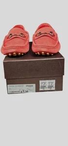 Gucci Mens Red Suede Horsebit Loafers 13.5 G 14 US 47.5 EU Box Bag Shoe Horn - Picture 1 of 8