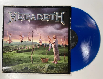 MEGADETH Youthanasia Vinyl LP RARE UK Blue Vinyl 1994 SEE DESCRIPTION - Image 1 of 4