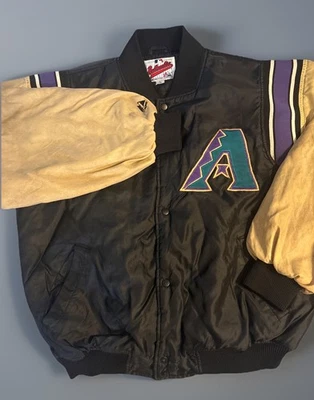 Vtg Majestic Arizona Diamondbacks 90’s Bomber Jacket Men’s Lg Diamond Collection - Image 1 of 4