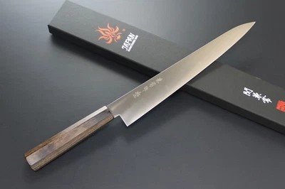 Cuchillo de sushi cubiertos de cocina Kanetsune Seki Japón KC-866 Wa-Sujihiki carbono 240 mm Foto 1 de 4