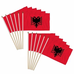 1 Dutzend It's Albania 12x18in Stick Flaggen Albanische Handheld Country Stick Flaggen - Bild 1 von 2