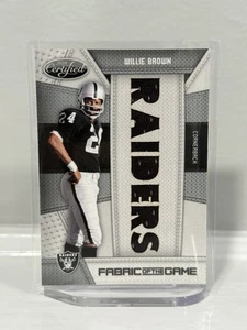 Willie Brown 2010 Panini Certified Fabric of the Game FOTG Game Used Patch /25 - Picture 1 of 5