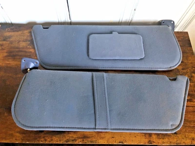 1987-1996 Ford F-150 F-250 F-350 Bronco Lapis Blue Sun Visor Pair SunVisor OEM - Image 1 of 4