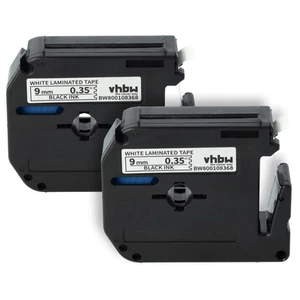 2 Cartouche à ruban pour Brother M-K221 noirblanc - Afbeelding 1 van 9