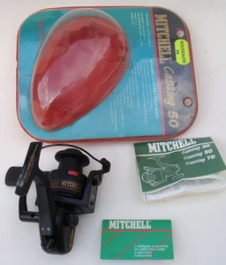 RARE MOULINET MITCHELL CASTING 50 NEUF PECHE ANCIEN + PAPIER +EMBALLAGE - Photo 1/12