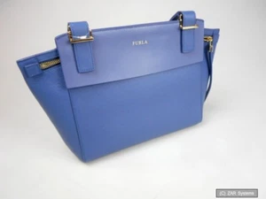 Bolso de mujer Furla Care Instructions 771768, bolso de cuero, cuero auténtico en azul, NUEVO - Imagen 1 de 1
