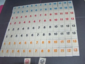 FULL SET Rummikub Replacement Tiles 106 Tiles Orange Red Blue Black DK - Picture 1 of 3