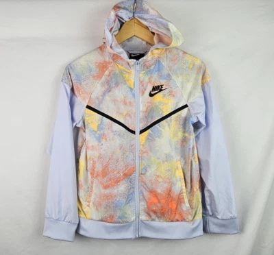 Nike Jacket Kids Size Medium Multi Color Splatter Childs Lightweight Hood Jacket - Image 1 of 4
