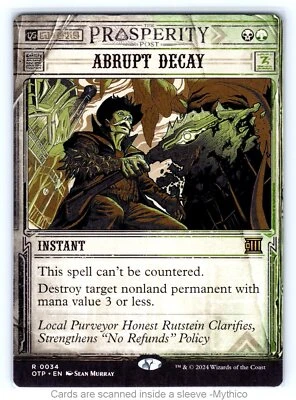 MTG Abrupt Decay Outlaws of Thunder Junction: Breaking News - NM - Image 1 of 2