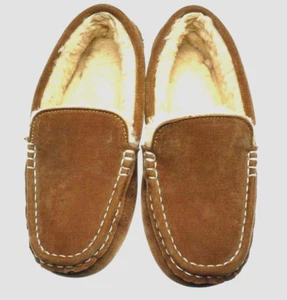 LAMO Callie Moccasin Slipper #EW1934 Suede Upper Faux Fur Lining Women's Size 7 - Picture 1 of 9