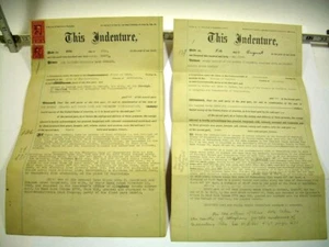 Paper Document 2 Deed Indentures 1940s FARKAS Hungarian Pittsburgh PA Chalfant - Picture 1 of 12