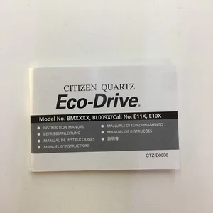 CITIZEN Eco-Drive Original General Instructions Manual Booklet - Picture 1 of 27