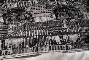 41” x 35” Springs Creative Products 2019 Steele Noir Urban Sprawl City Monotone - Picture 1 of 2