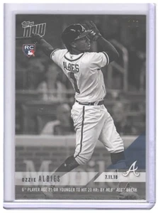 2018 Topps NOW Card #446BW Ozzie Albies Platinum Club RC Black & White 1/1 - Picture 1 of 2