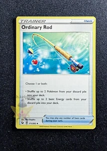 Pokémon | Ordinary Rod | Sword & Shield 171/202 Uncommon Trainer | Deck Staple - Imagen 1 de 3