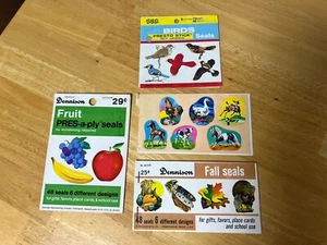 VTG Dennison Fall Seals Sticker Booklet 80-919 Fruit Eureka Birds +Partials READ - Picture 1 of 17