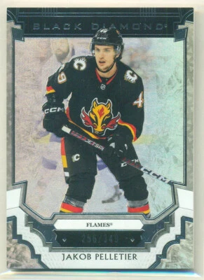 2023-24 Black Diamond Base Rookie Card BDS-PE JAKOB PELLETIER RC 256/349 Flames - Image 1 of 2