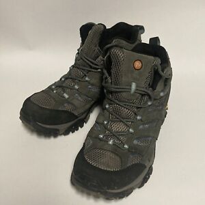 MERRELL Women’s 11 MOAB 3 Mid Waterproof Hiking Boots Grey Periwinkle J06054