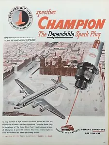 Vintage 1946 champion spark plug print ad. The Dependable Spark Plug - Picture 1 of 1