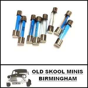 CLASSIC CAR MIXED GLASS FUSE SET OF 8 (2x 5 15 20 35 amp) MINI MG JAG ROVER AB9 - Picture 1 of 1
