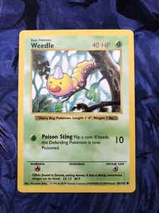 Pokemon Karte Weedle Shadowless Base Set Uncommon 69/102 WOTC Top Zustand - Bild 1 von 4