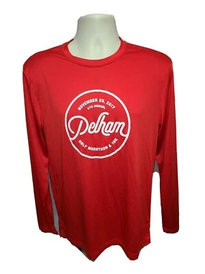 Camiseta deportiva Pelham Half Marathon 2017 y 10K sexta carrera anual adulto M roja manga larga Foto 1 de 4