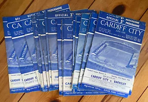 Cardiff City Home Programmes 1958/59 - Seleziona dal menu a discesa - Foto 1 di 1