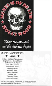 Museum of Death Hollywood promotional postcard, where the stars end... - Picture 1 of 1