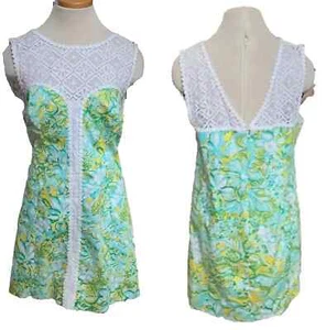 lilly pulitzer dress Cotton & Lace on Front SZ M - Picture 1 of 7