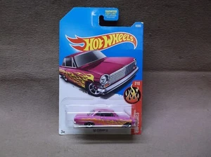 HOT WHEELS 2016 #14 PINK 1963 CHEVROLET 63 CHEVY II DUECE NOVA FLAMED HOT ROD - Picture 1 of 3