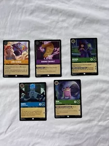 Lorcana Disney Juego Mixto Lote de 5 Cartas Hades Pain Megara Bind Contract Hero #13 - Imagen 1 de 1