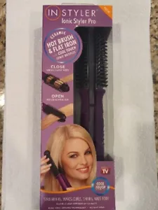 In Styler Ionic Styler Pro Hot Brush Flat Iron Cool Touch Ionic Bristles SEALED  - Picture 1 of 8