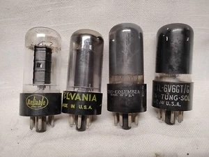 CBS, Sylvania, Tung-Sol 6V6GTA Radio Electronic Vacuum Tubes Lot of 4 Tested - Picture 1 of 10