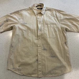 Herren Nautica Large Button Up Hemd Kurzarm mit Versand und Karten überall - Bild 1 von 6
