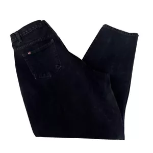 Womens Route 66 Size 17/18 Vintage Black High Rise Mom Jeans Button Fly - Picture 1 of 5