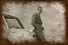 Panneau plaque métallique de style rétro Sean Connery Bond 007 film look vieilli vintage