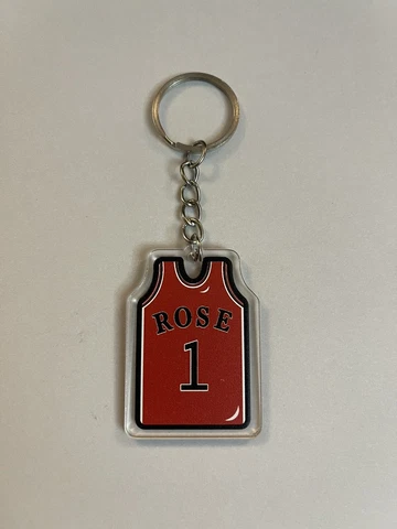 Derrick Rose 1 Chicago Bulls Jersey Acrylic Keychain NBA Basketball Cover
