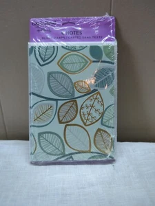6 Blank Cards - Leaf Pattern - Expressions by Hallmark - Picture 1 of 1
