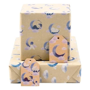 BIOBROWN Baby Shower Gift Wrapping Paper 27.5X39.4 inch 2 Large Sheets - Picture 1 of 7