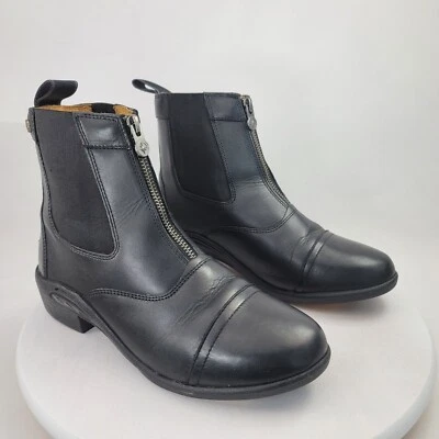 Botas de cuero Suedwind al tobillo Boston Ultima FZ para mujer talla 7,5 W negras con cremallera frontal Foto 1 de 4