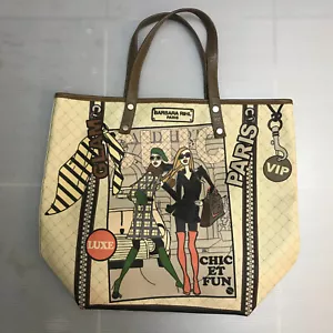 Barbara Rihl Chic Glam Paris Leather Tote Bag Handbag Made in France - Picture 1 of 14