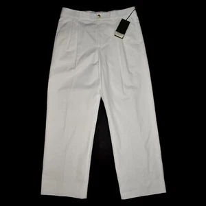 NWT $1190 GUCCI Flying Pig Embroidered White Wide Leg Pants Mens 50 34 AUTHENTIC - Picture 1 of 12