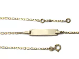 10K Echt Gelbgold 5,5 Zoll /6,5 Zoll Verstellbares Baby Armband - Bild 1 von 3