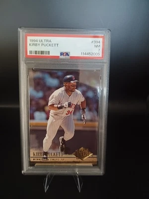 1994 Fleer Ultra - Kirby Puckett #394 HOFer PSA 7 - Image 1 of 2