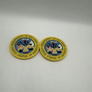 Hermoso sello del ejército del Departamento de los Estados Unidos madera de 2 pulgadas - Imagen 1 de 3
