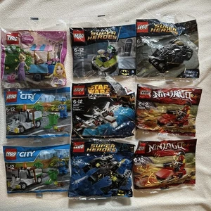 Lot Of 9 Lego Polybag Lot Brand New Sealed Disney Batman Star Wars Ninjago - Picture 1 of 9