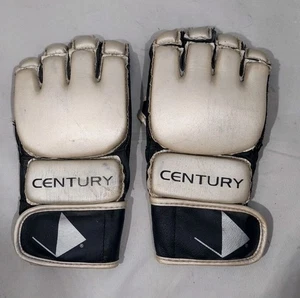 Century MMA Gloves Beige Leather Training Sparring UFC Kickboxing Size M/L - Picture 1 of 2