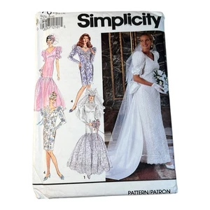 Simplicity 7657 Misses Dress Train Evening Bridal Sewing Pattern Uncut Size 4-8 - Picture 1 of 3